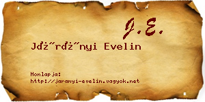 Járányi Evelin névjegykártya