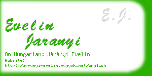 evelin jaranyi business card