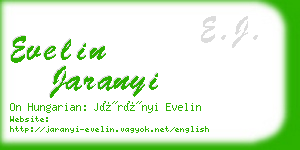 evelin jaranyi business card